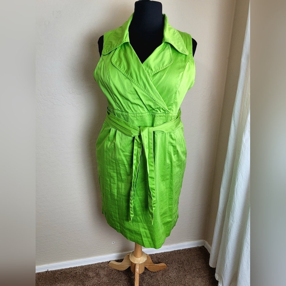 Ashley Stewart Green wiggle Dress 20w